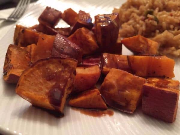 SWEET POTATOES: Roasted Sweet Potatoes with Maple Balsamic Reduction